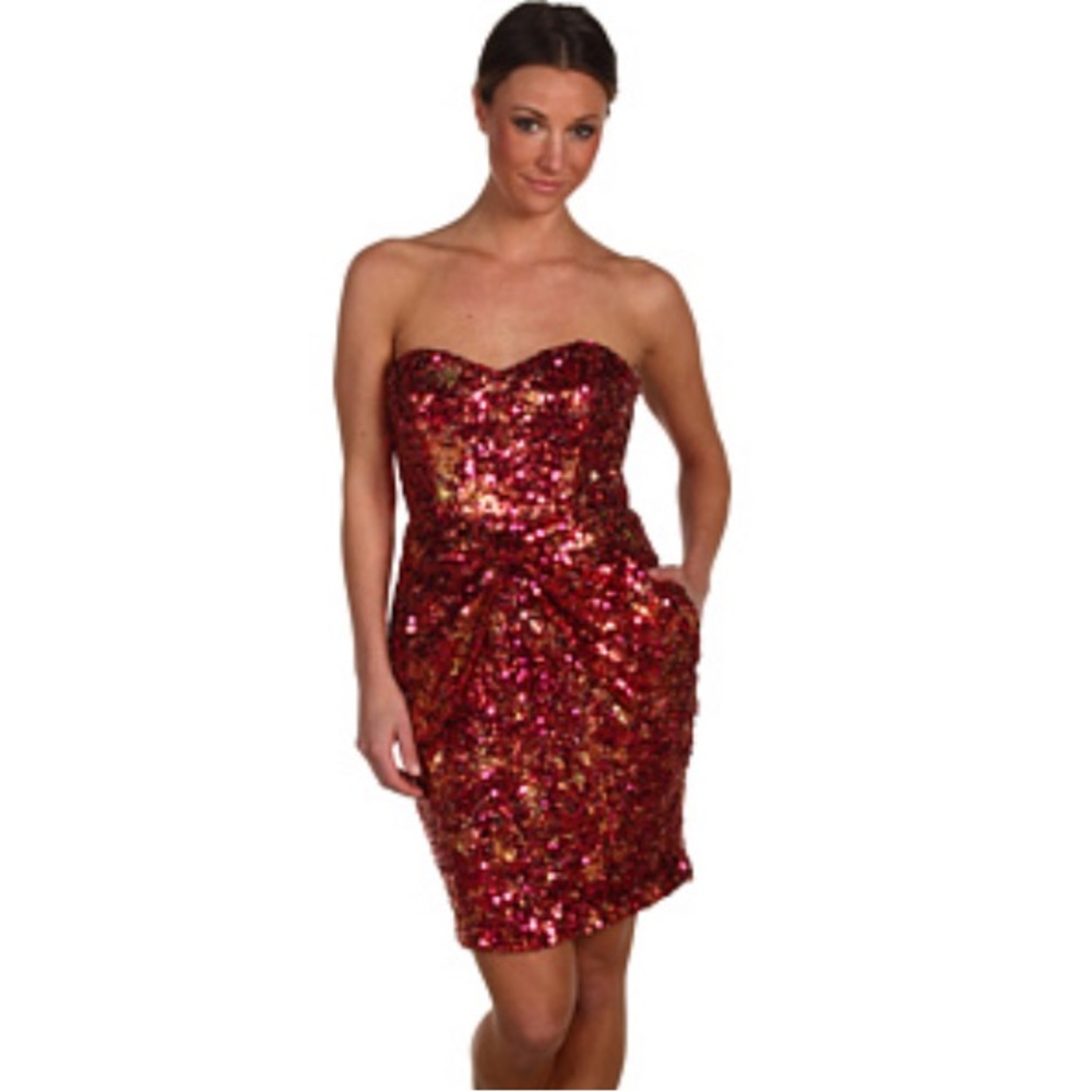 Mark & James Bow Pocket Sequin Mini Dress
